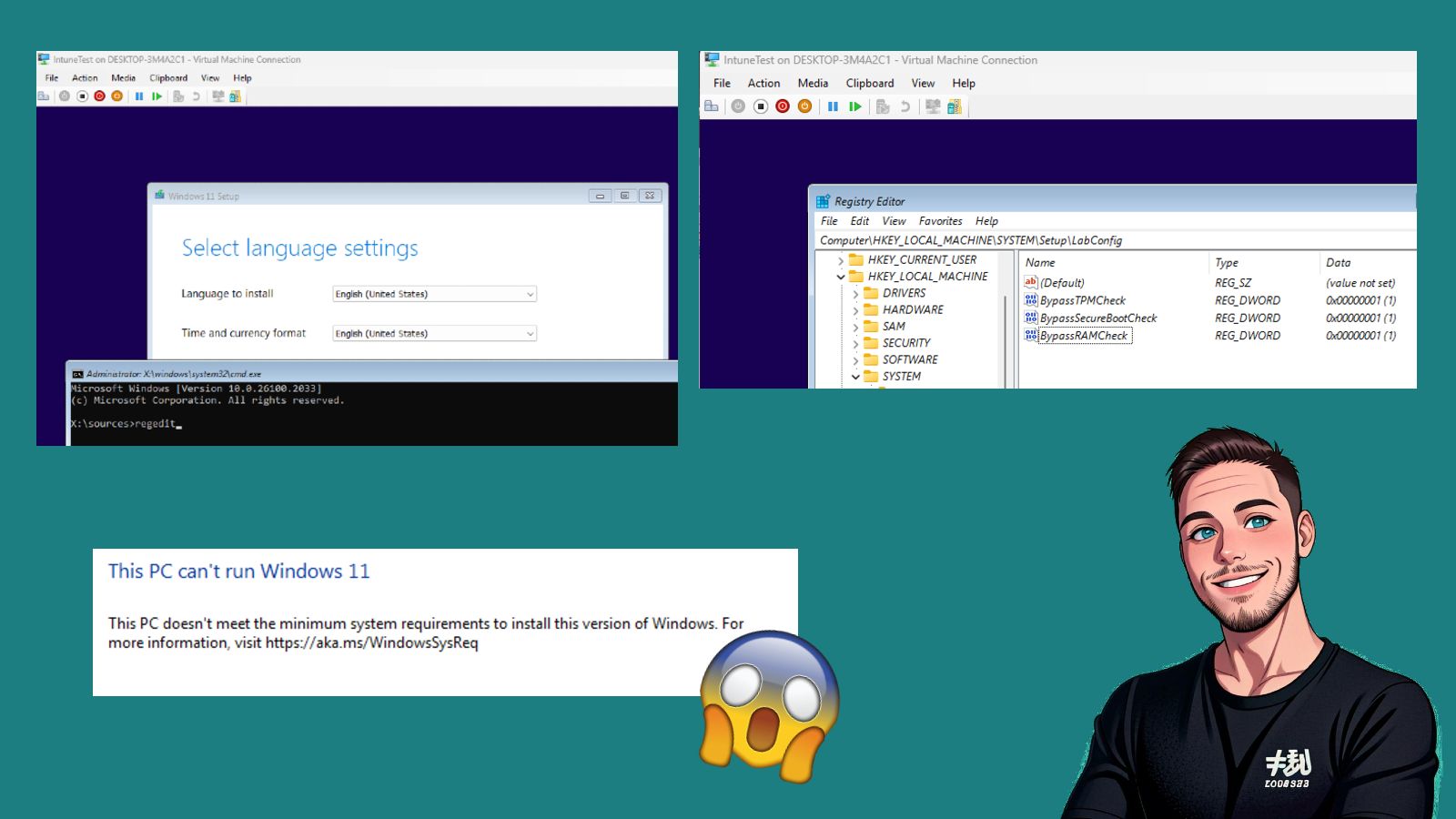 Windows 11 VM for Intune testing – Let’s bypass EVERYTHING!