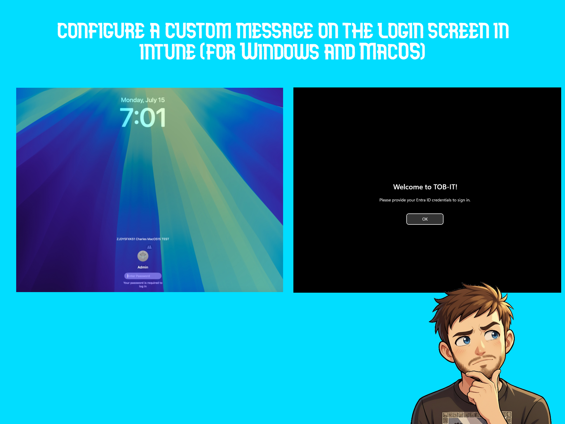 Configure a custom message on the Login screen in Intune (for Windows and MacOS)